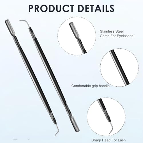MAYCREATE® Eyelash Lift Perm Tool Lash Separator Tint Tool Stainless Steel Metal Lash Lift Rods for Eyelash Eyebrow Perming Tinting Curling Extensions Supplies MAYCREATE® Eyelash Lift Perm Tool Lash Separator Tint Tool Stainless Steel Metal Lash Lift Rods for Eyelash Eyebrow Perming Tinting Curling Extensions Supplies